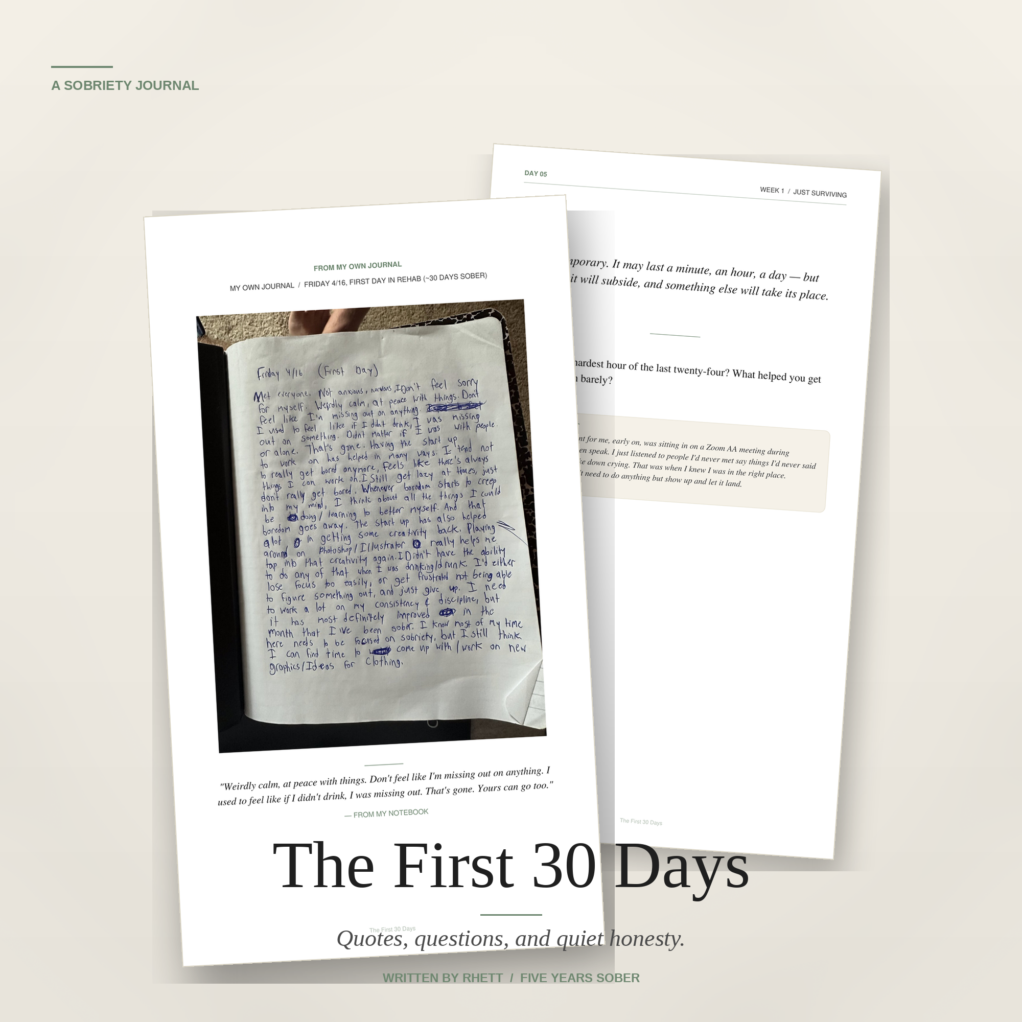 The First 30 Days — A Sobriety Journal by Rhett