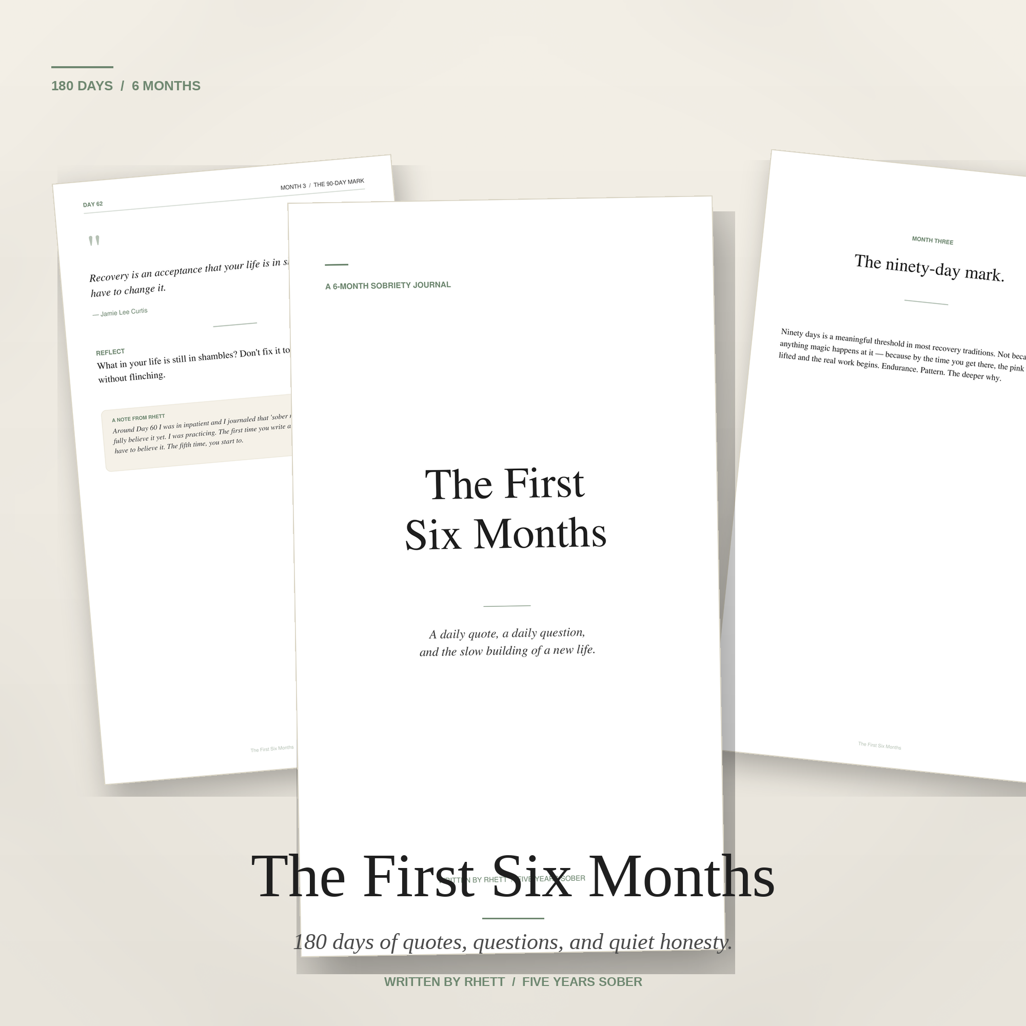 The First Six Months — A Sobriety Journal by Rhett